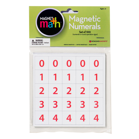 DOWLING MAGNETS Magnet Numerals, Set of 100 MA13
